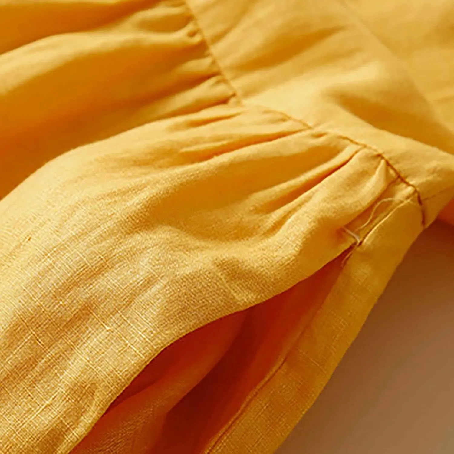 Cotton Linen Dresses for Women Casual Short Sleeve Collared Maxi Dress Spring Vacation Fashion Elegantes Dresses