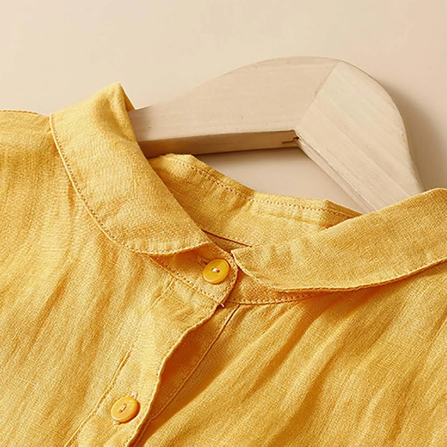 Cotton Linen Dresses for Women Casual Short Sleeve Collared Maxi Dress Spring Vacation Fashion Elegantes Dresses