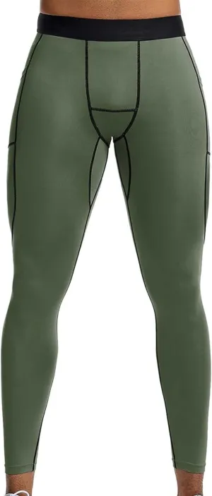 CRNTCEM Men's Fitness Compression Pants Athletic Running Sports Tights Leggings Quick Dry Gym Muscle Bodybuilding Tight Pants