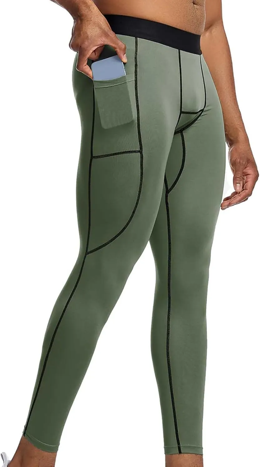 CRNTCEM Men's Fitness Compression Pants Athletic Running Sports Tights Leggings Quick Dry Gym Muscle Bodybuilding Tight Pants
