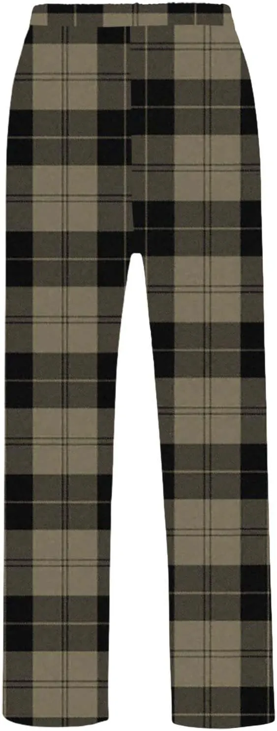 CRNTCEM Mens Plaid Pajamas Pants Straight Leg Lounge PJ Bottoms Pants Drawstring Cotton Sleepwear Flannel Checked Trousers