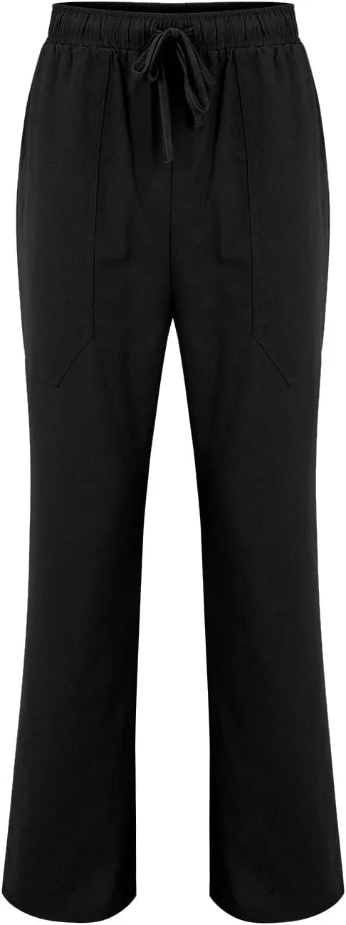 CRNTCEM Summer Beach Yoga Pants for Men Casual Solid Drawstring Athletic Jogging Trousers Quick Dry Sports Fitness Sweatpants