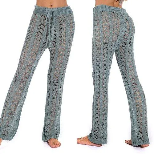 Crochet Hollow Out Swimsuit Cover Up Pant