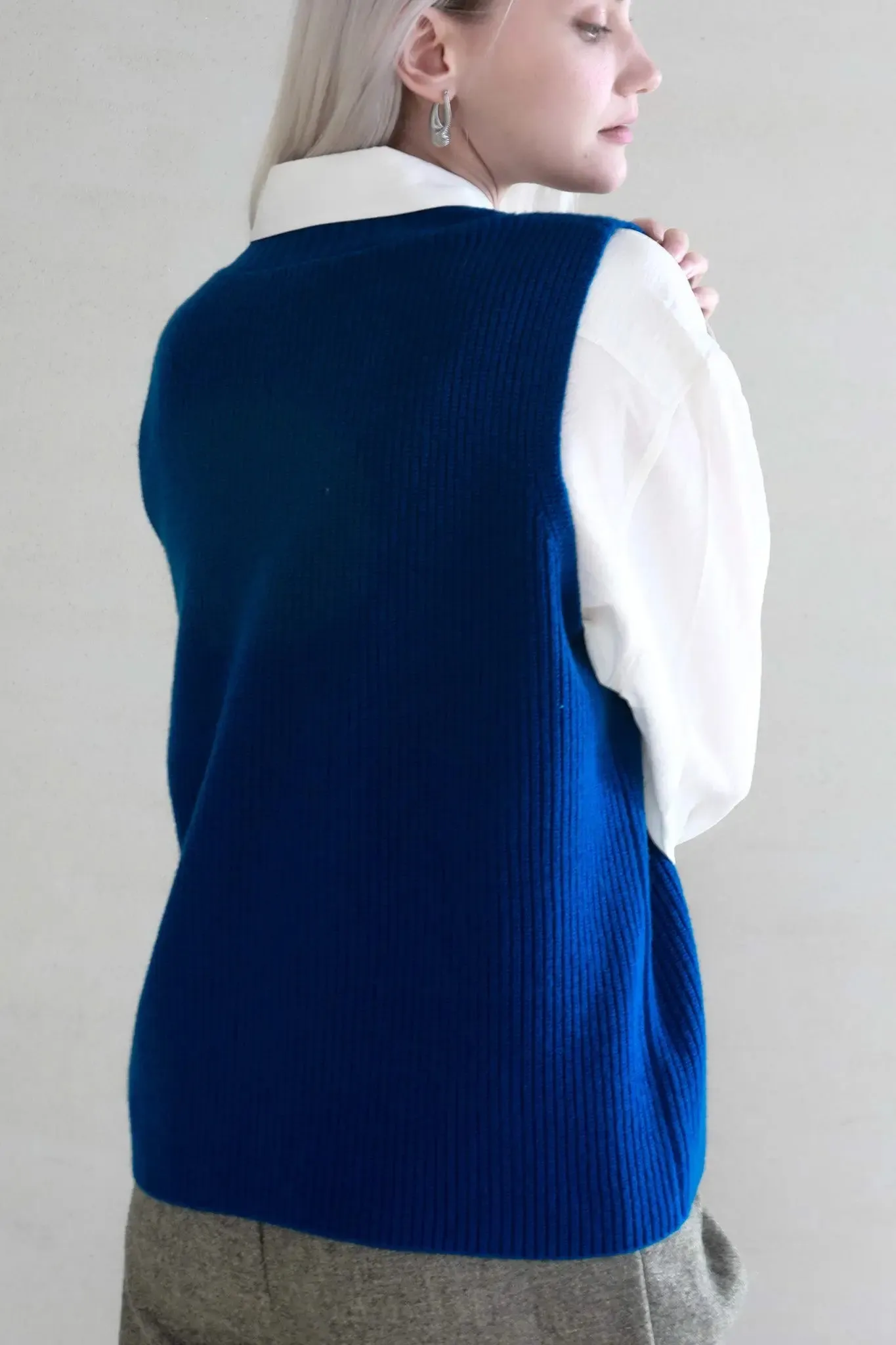 Deep V-Neck Sweater Vest
