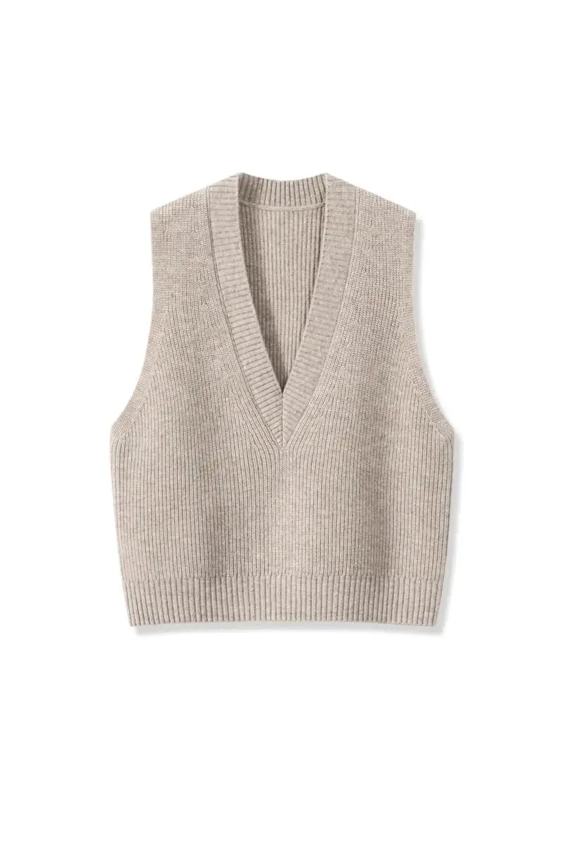 Deep V-Neck Sweater Vest