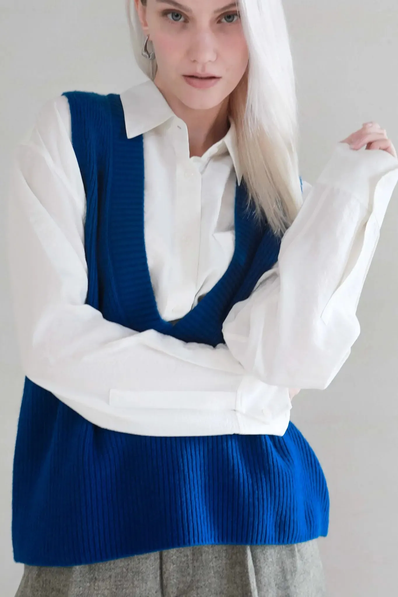 Deep V-Neck Sweater Vest