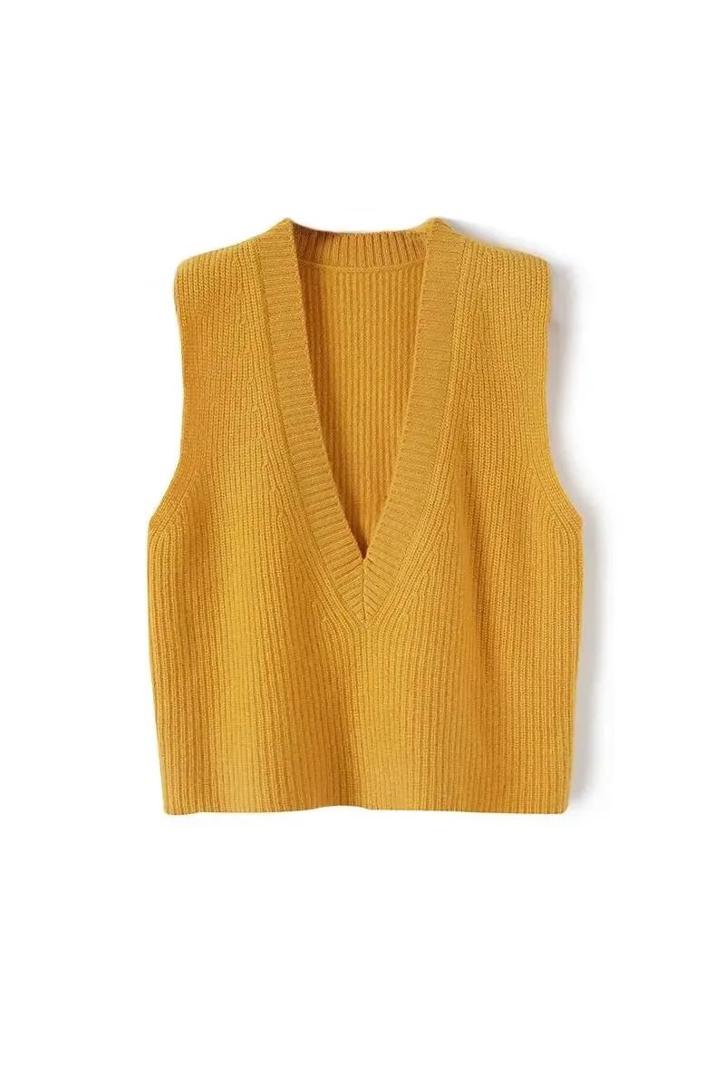 Deep V-Neck Sweater Vest