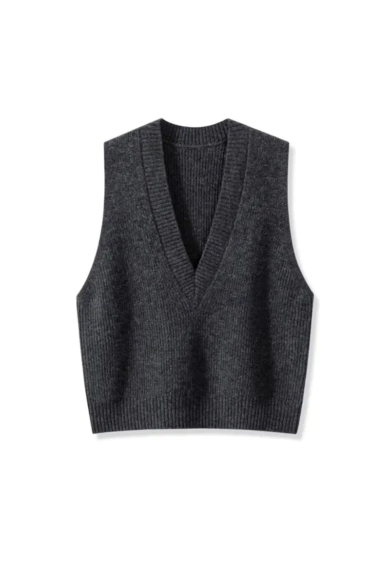 Deep V-Neck Sweater Vest