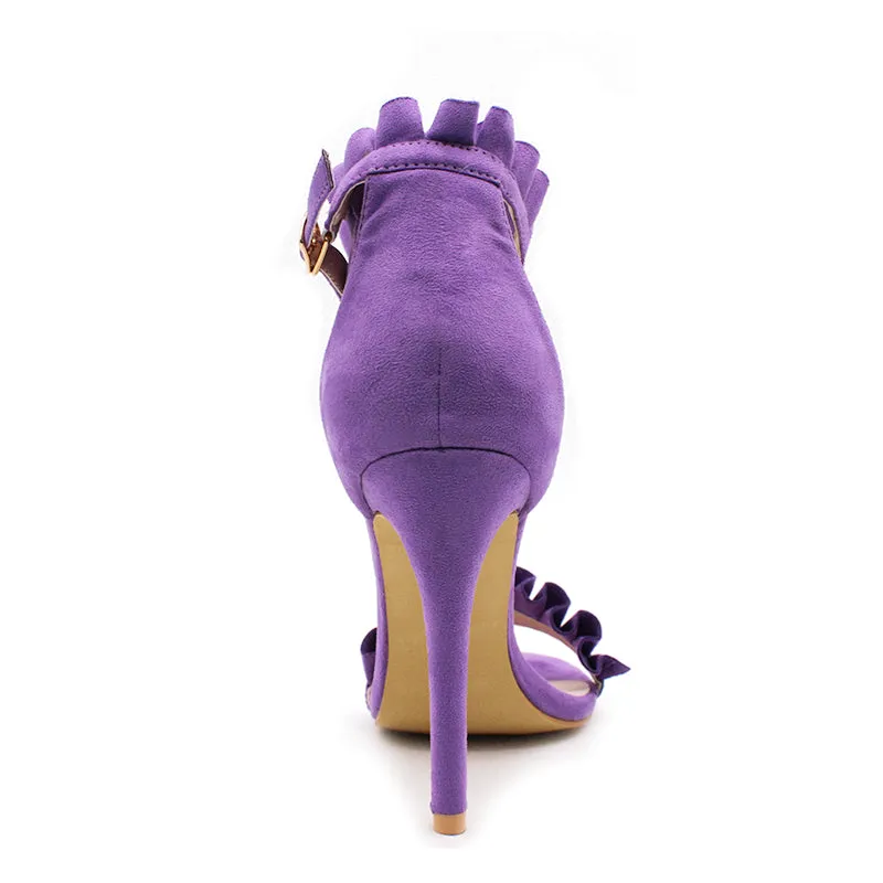 Fashion Women's Ankle Strap High Thin Heels - Purple,Pink,Sliver,Winered