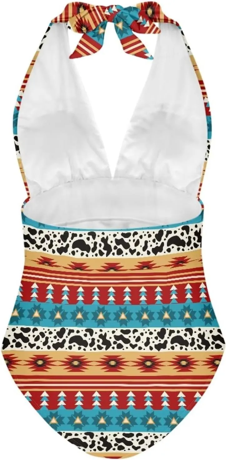 Flashideas One Piece Swimsuit Women Sexy Tummy Control One Piece Swimsuits V Neck Swimwear