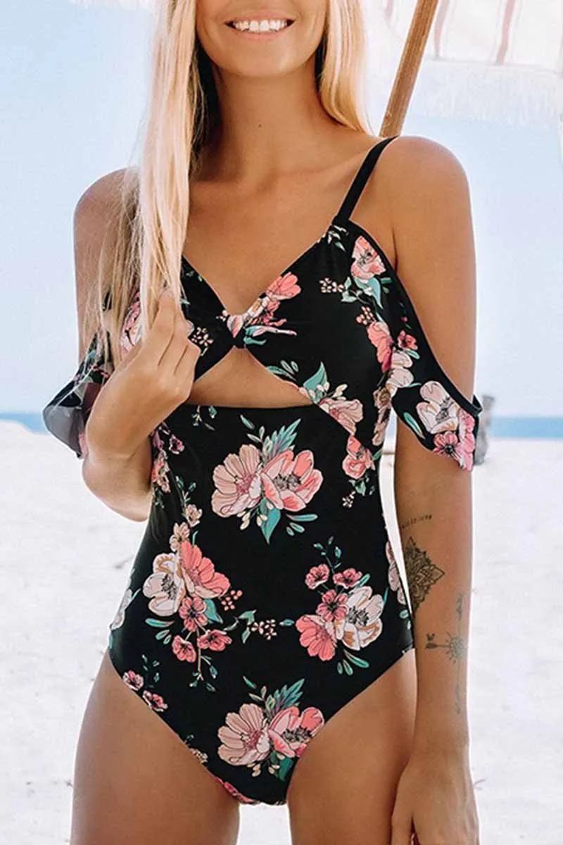 Florcoo One Piece Floral Swimsuit