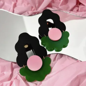 FLOURISH Arch Dangles | Black, Green, Pink