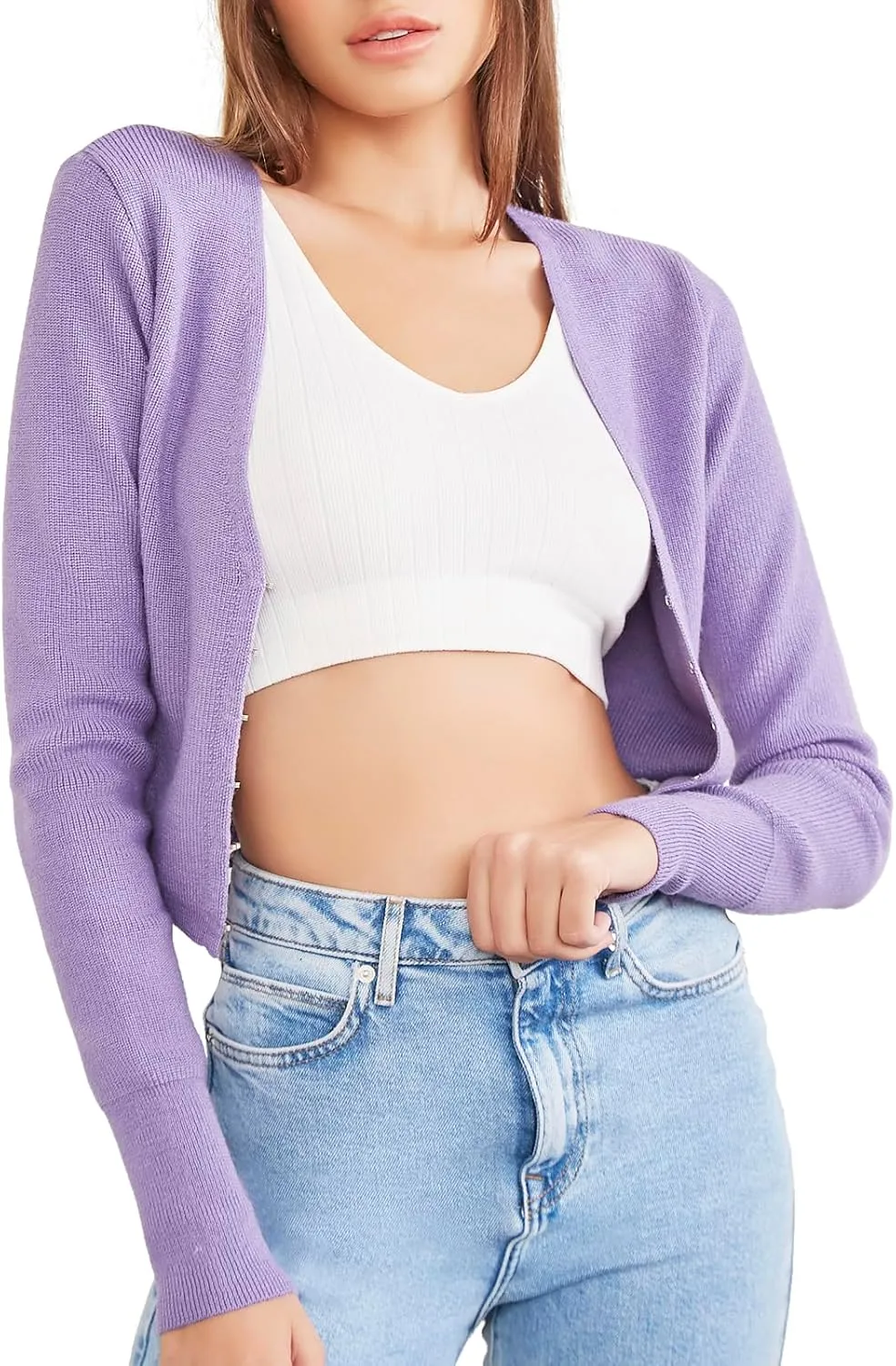 Forever 21 Women's Hook-and-Eye Cardigan Sweater