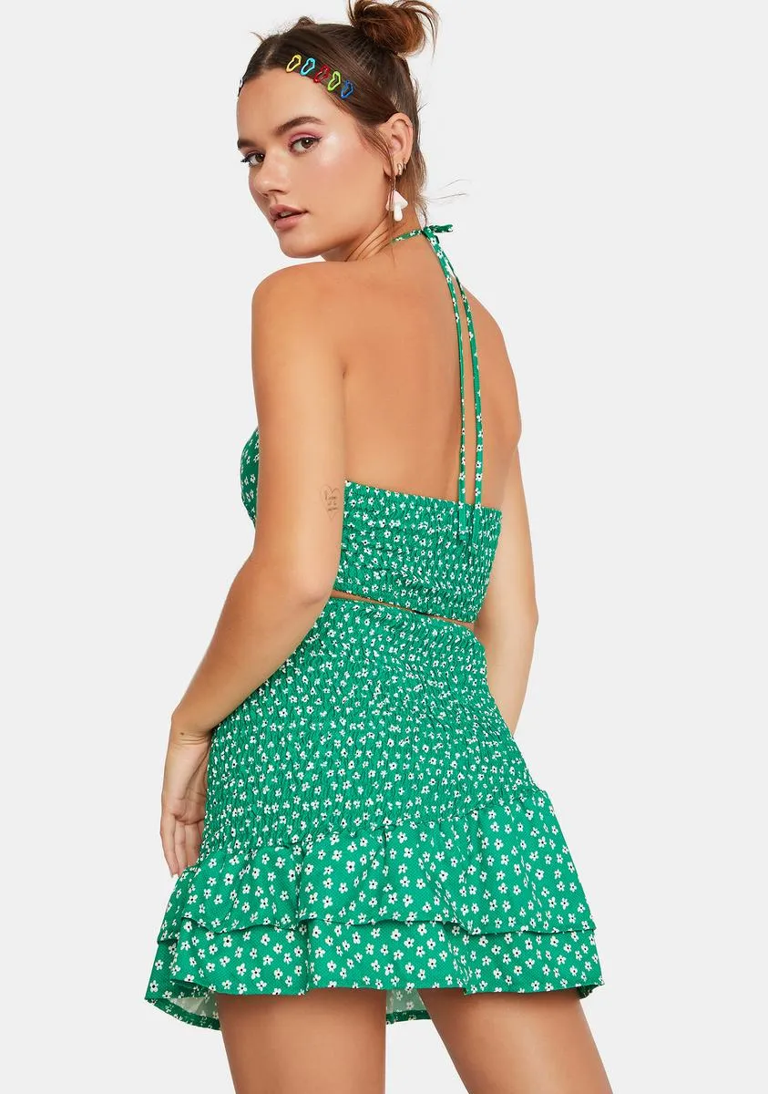 Full Circle Floral Skirt Set