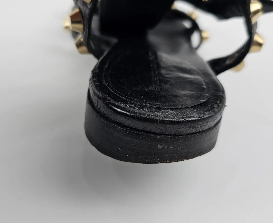 Giant Gladiator Sandals Black