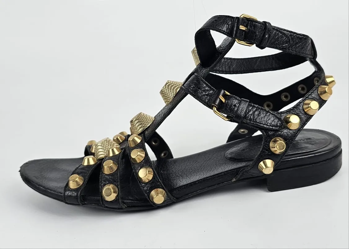 Giant Gladiator Sandals Black