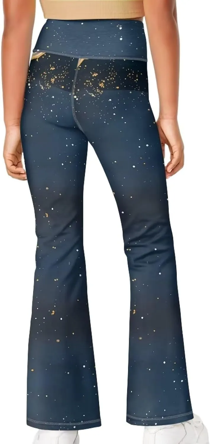 Girls' Flare Leggings Size 5-14T High Waisted Bottoms Pants Yoga Pants Casual Leggings for Girls