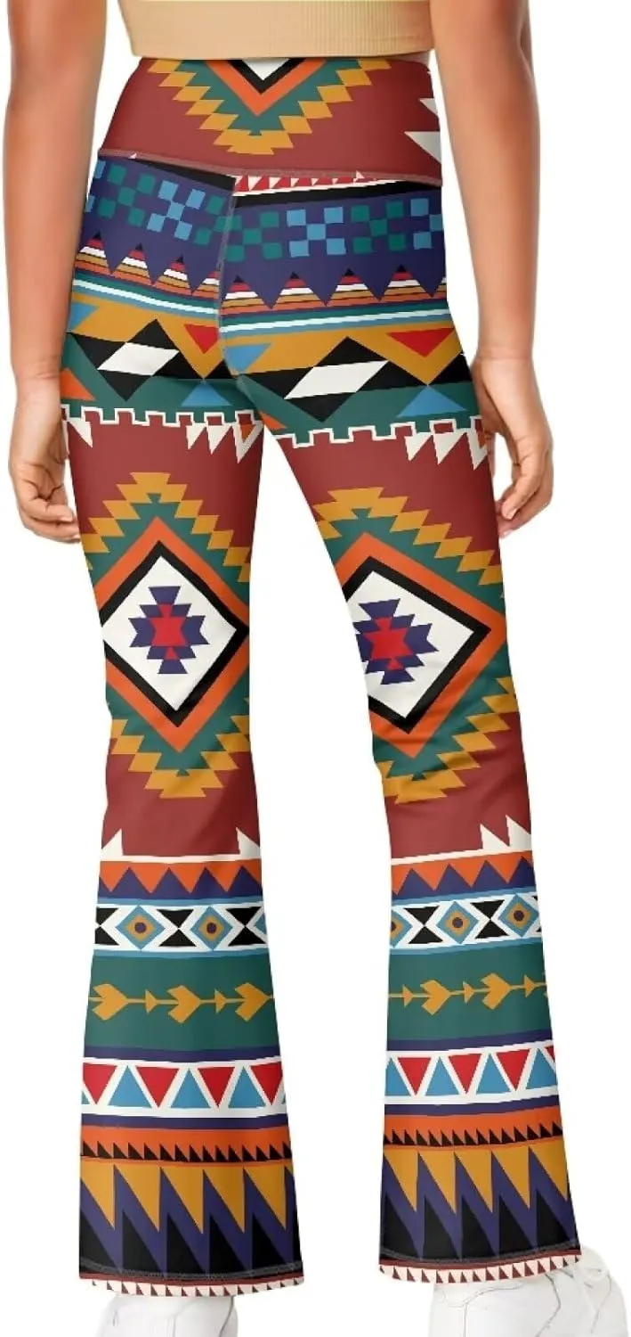 Girls' Flare Leggings Size 5-14T High Waisted Bottoms Pants Yoga Pants Casual Leggings for Girls