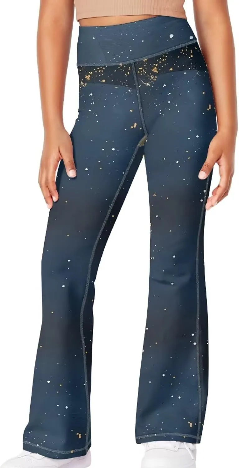 Girls' Flare Leggings Size 5-14T High Waisted Bottoms Pants Yoga Pants Casual Leggings for Girls