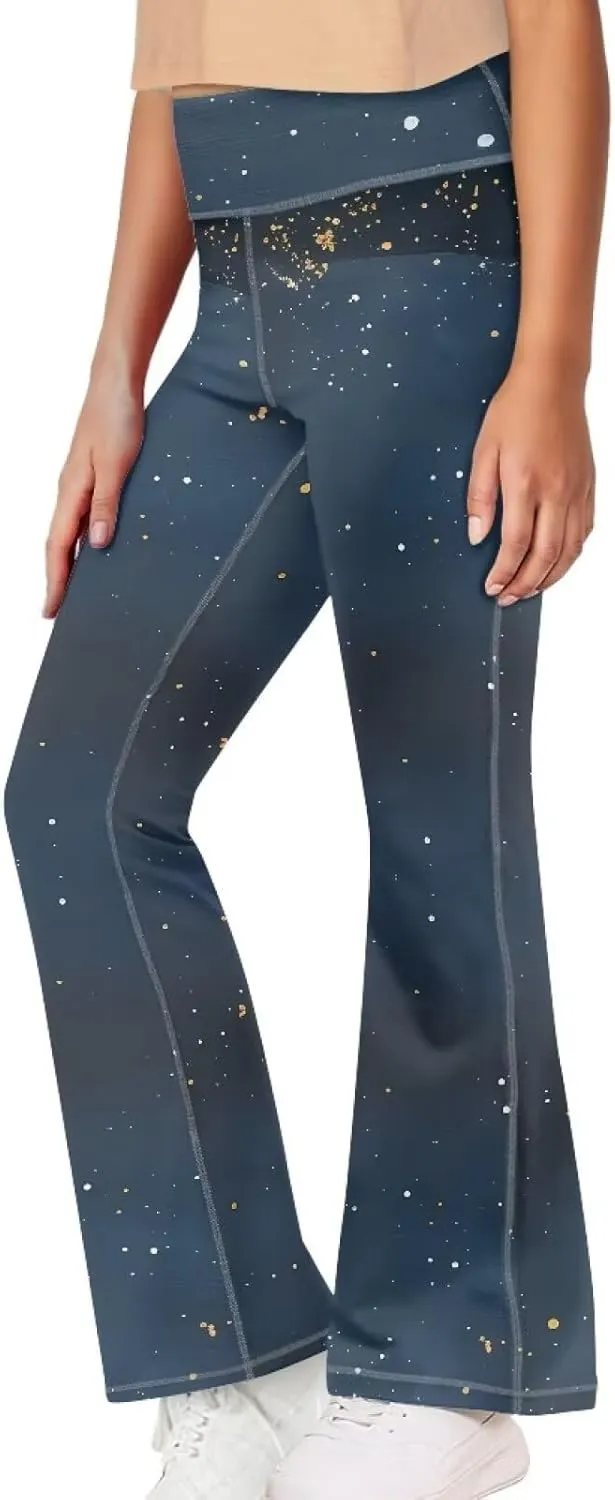 Girls' Flare Leggings Size 5-14T High Waisted Bottoms Pants Yoga Pants Casual Leggings for Girls