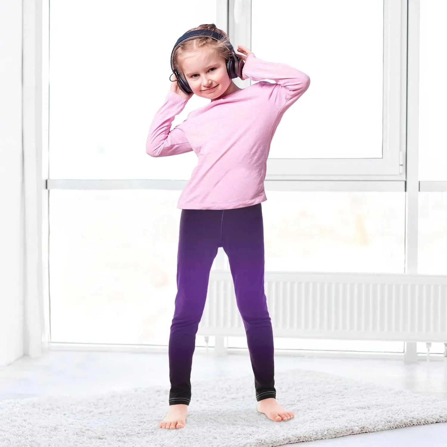 Girls Leggings Ankle Length Girls Printed Leggings Stretch Pants Comfortable Bottoms