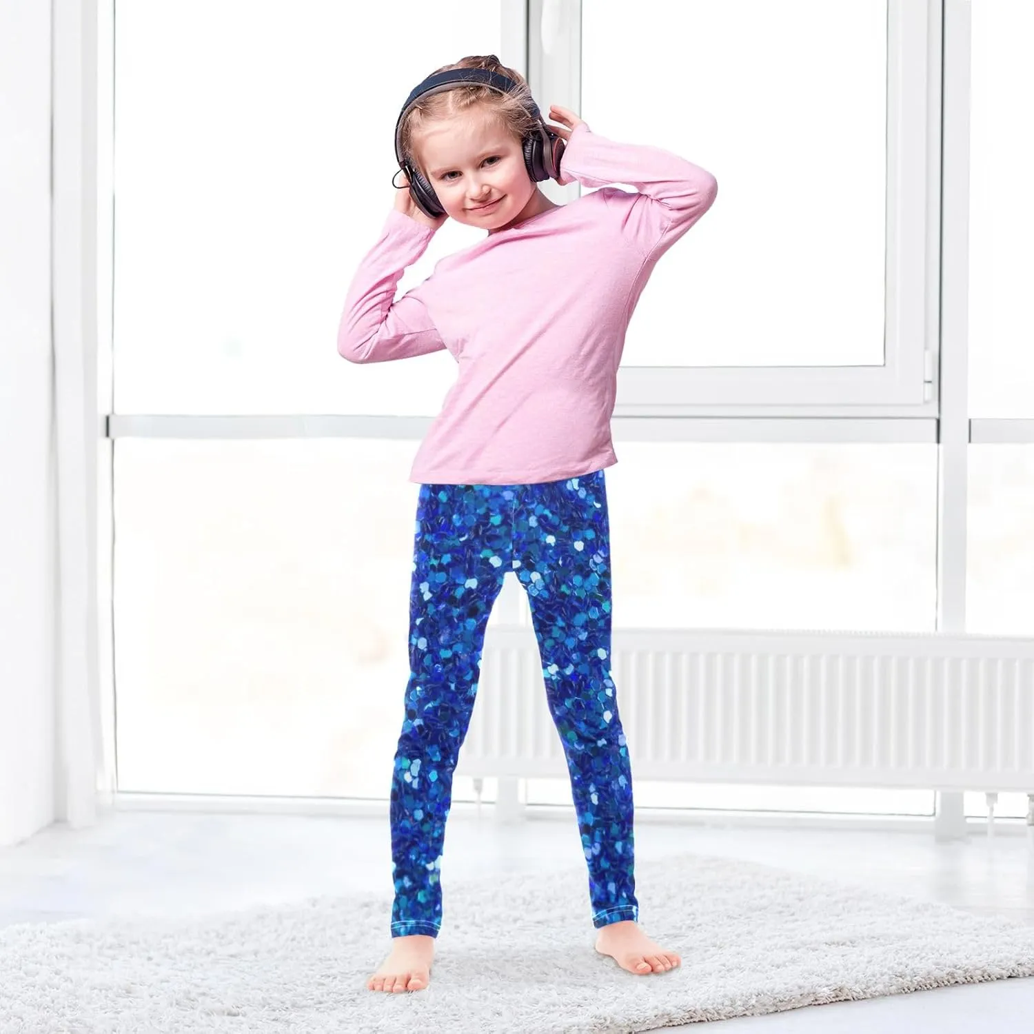 Girls Leggings Ankle Length Girls Printed Leggings Stretch Pants Comfortable Bottoms