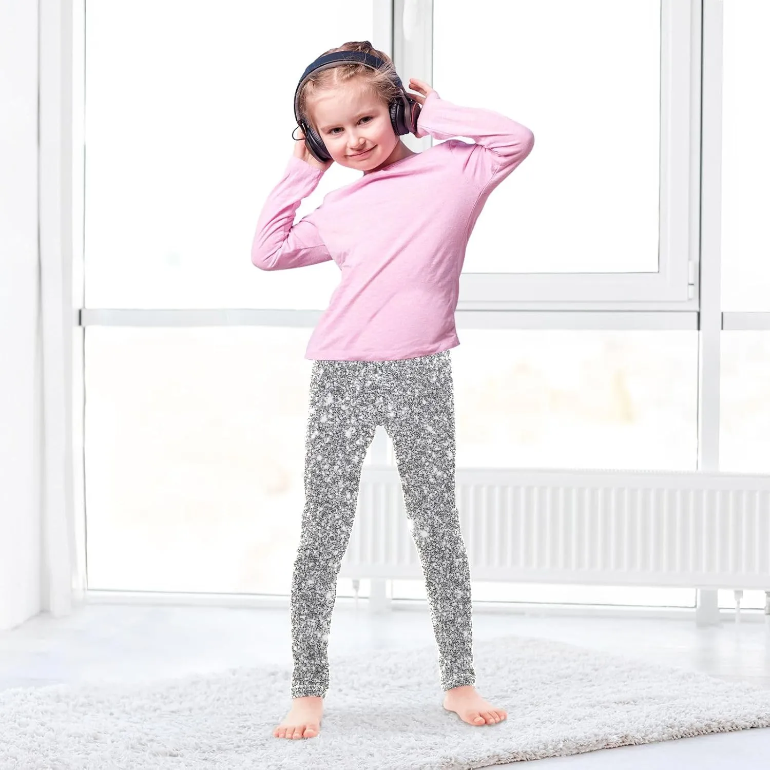 Girls Leggings Ankle Length Girls Printed Leggings Stretch Pants Comfortable Bottoms