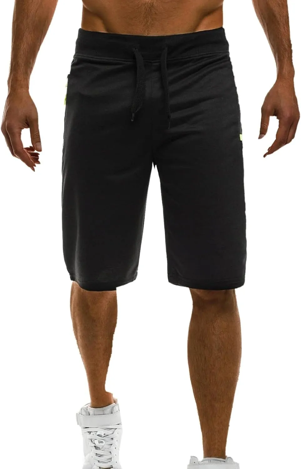 GOKKILRW Men's Elastic Waist Workout Shorts Casual Loose Athletic Gym Shorts Cotton Jogger Workout Lounge Sweat Shorts