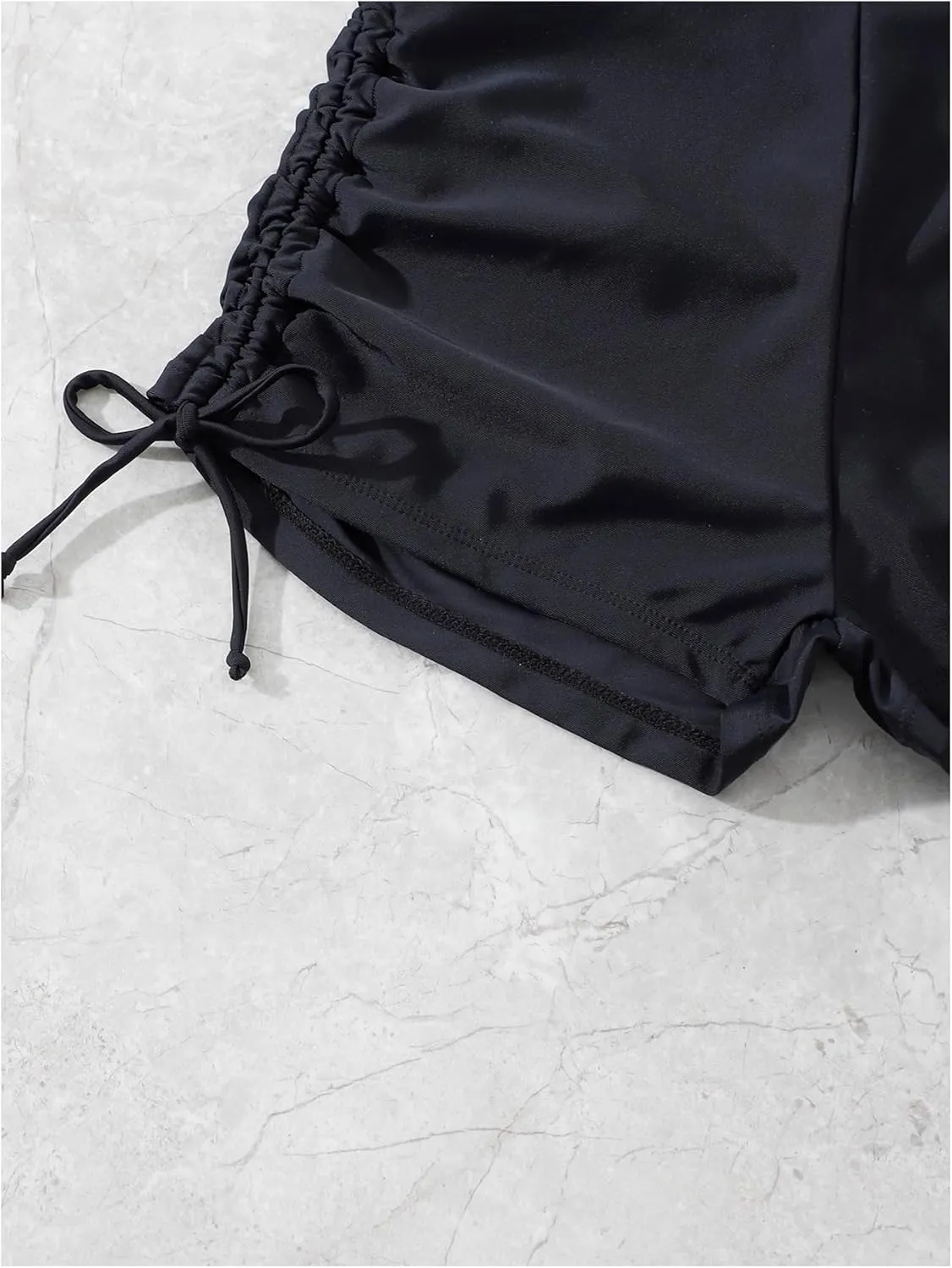 GORGLITTER Women's Bow High Waisted Swim Suit Bottoms Sexy Thong Bikini Bottoms Summer Bathing Suit Tummy Control