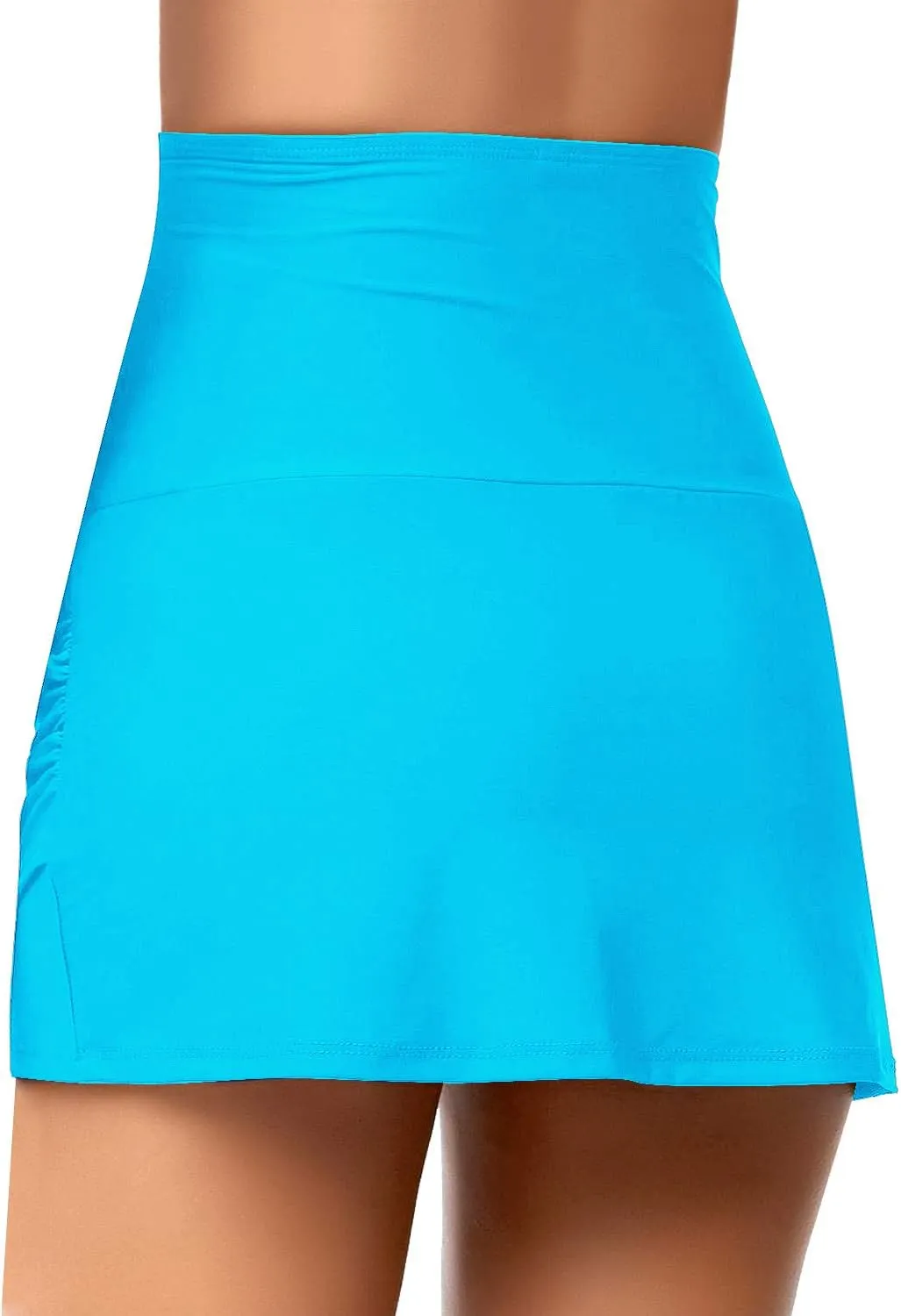 GRAPENT Women's High Waisted Bikini Bottoms Ruched Swimsuit Tulip Hem Swim Skirt
