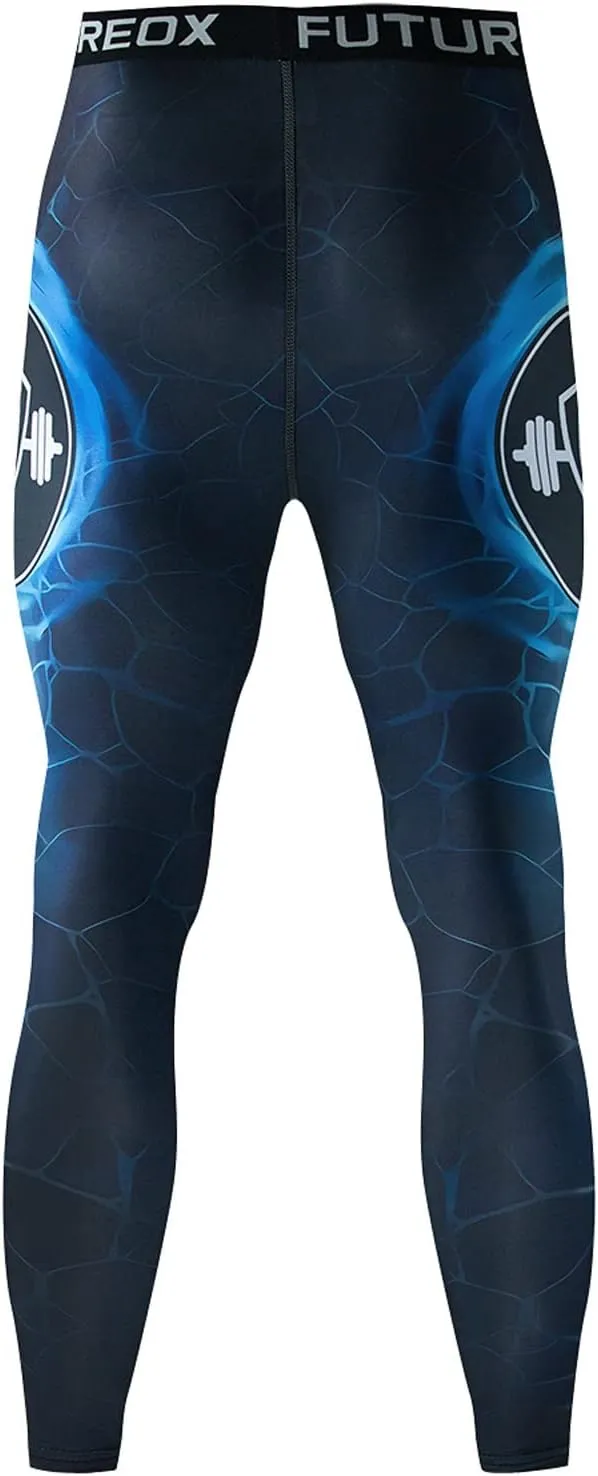 Gym Pants Seamless High Waist Stretchy Workout Running Sports Compression Pants Mens Quick Dry Athletic Leggings