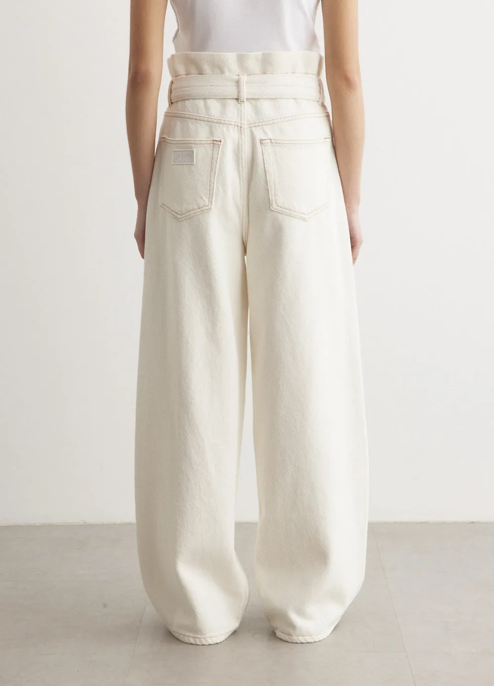 Heavy Denim Paper Bag Jeans