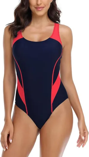 High Cut One Piece Bathing Suits for Women Tummy Control Slimming Swimsuit Sexy Backless Sporty Swim Suit Swimwear