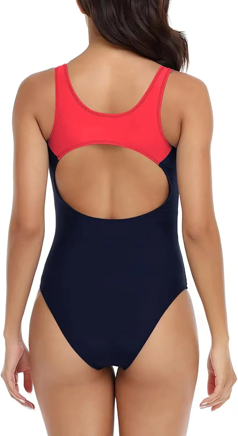 High Cut One Piece Bathing Suits for Women Tummy Control Slimming Swimsuit Sexy Backless Sporty Swim Suit Swimwear