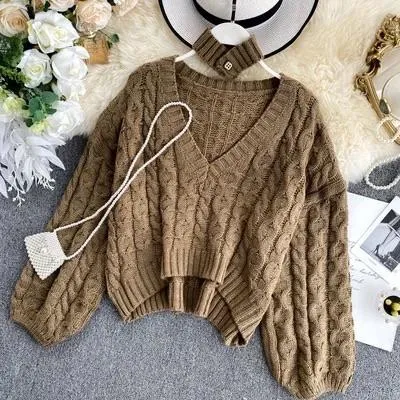 High Low Choker Sweater