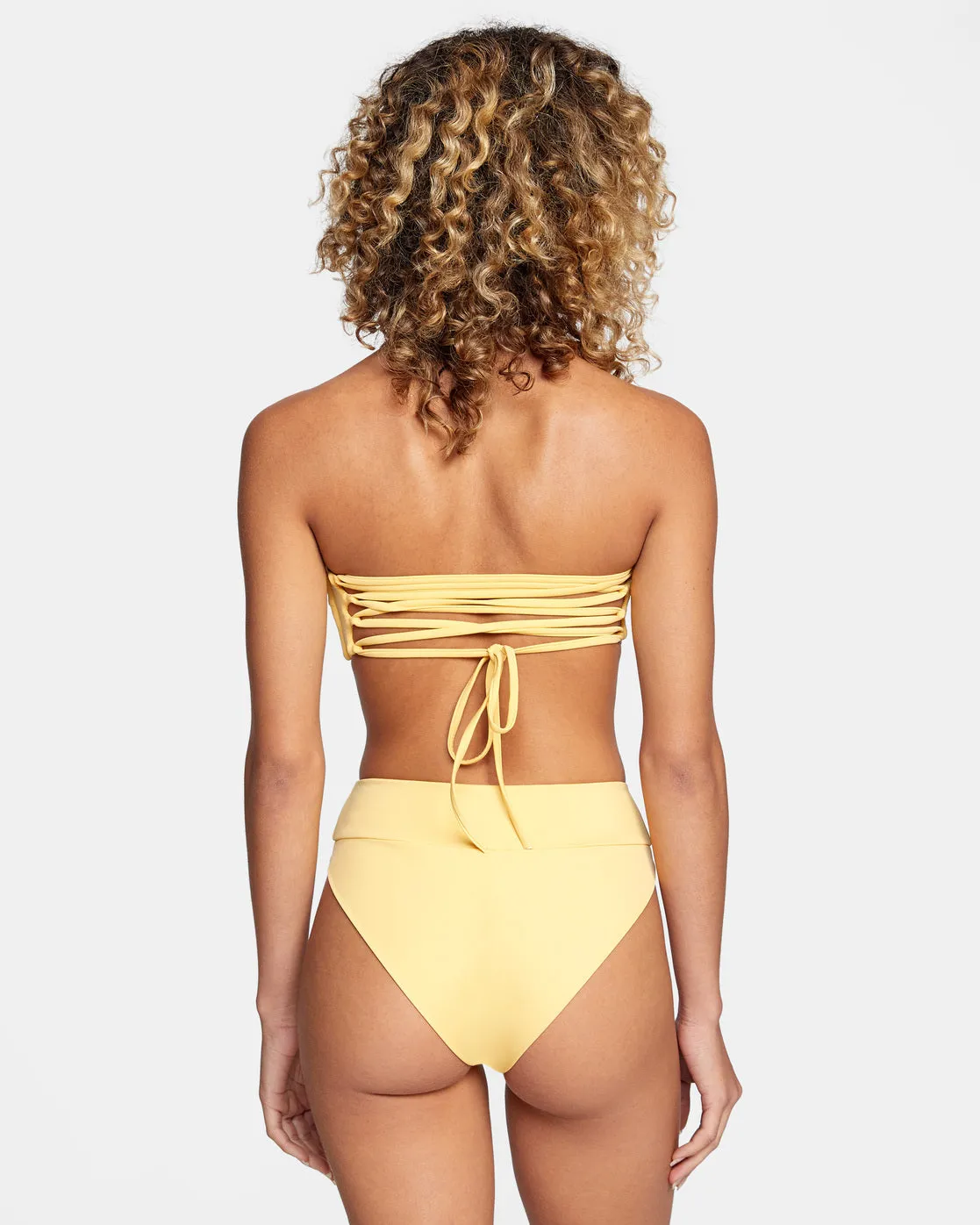 High-Rise Cheeky Bikini Bottoms - Gold