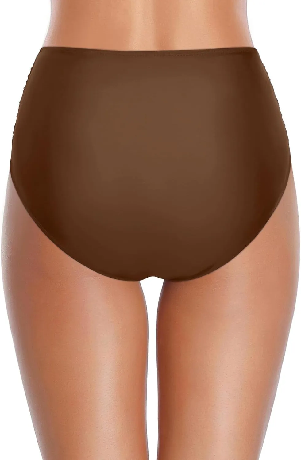 Holipick Bathing Suit Bottoms for Women - High Waisted Bikini Bottoms Ruched Tummy Control Swimsuit Bottom