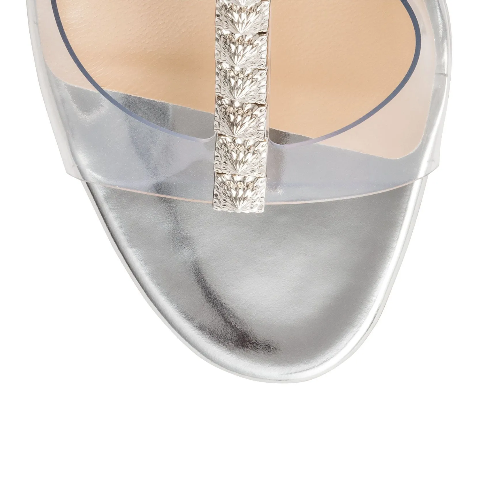 Jamais Assez 100 pvc silver sandals