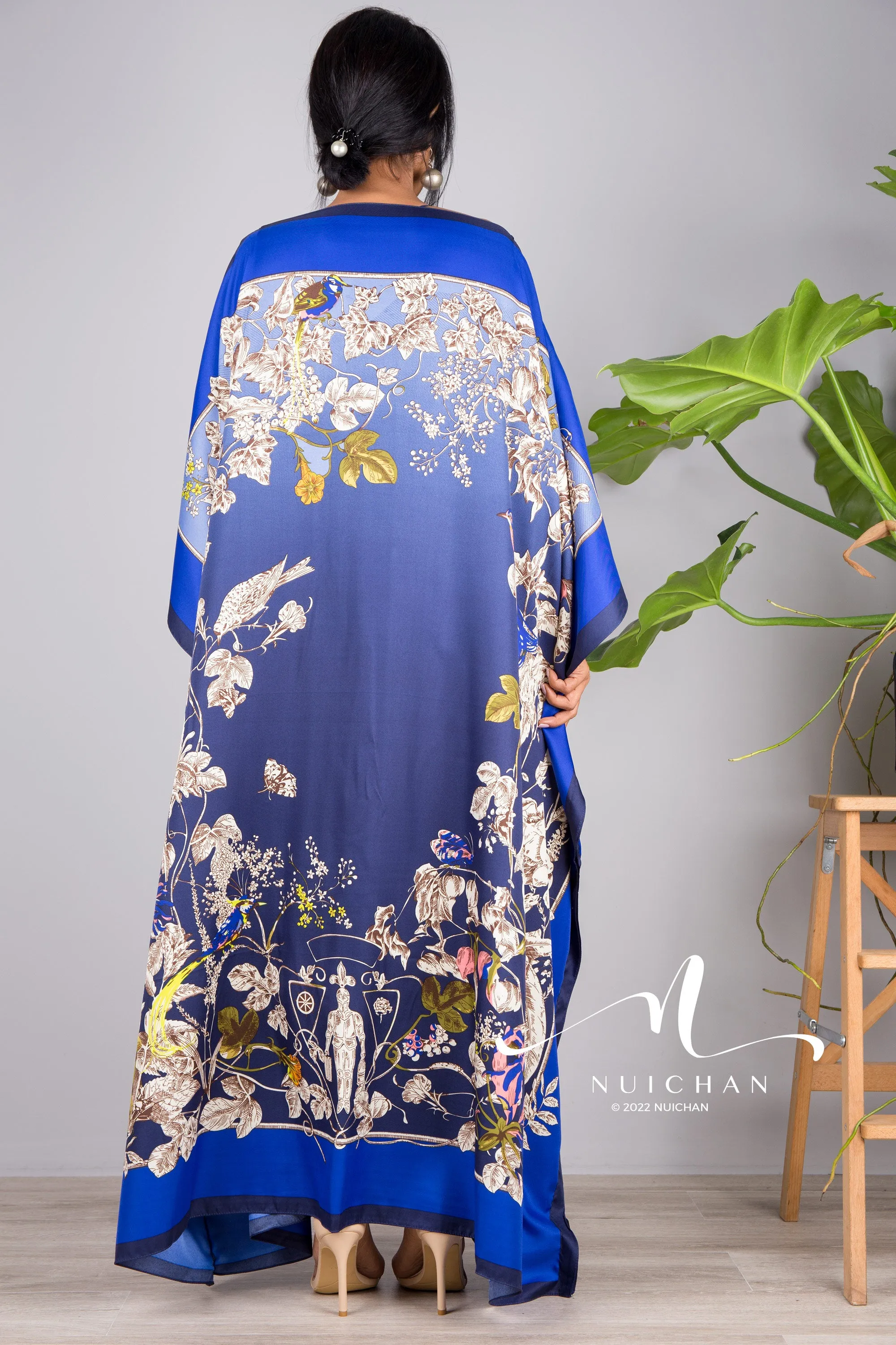 kaftan silk dress