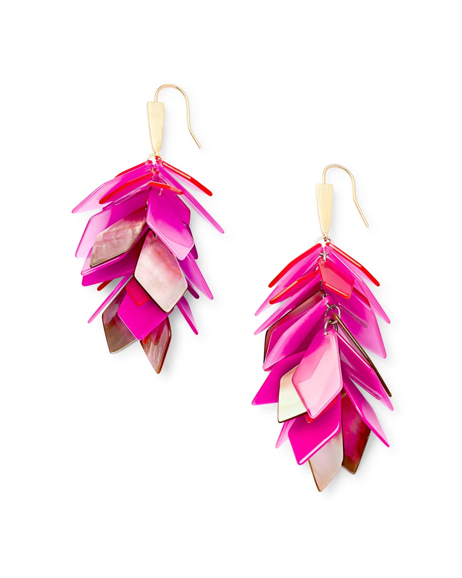 Kendra Scott Jenni Gold Statement Earrings In Pink Mix