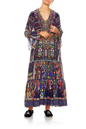 LACE UP DRESS WITH TIERED HEM WHERE YOU'LL FIND ME