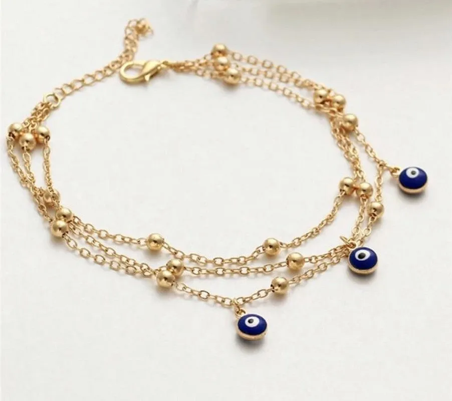 Ladies Turkish Eyes Beads Anklets for Women