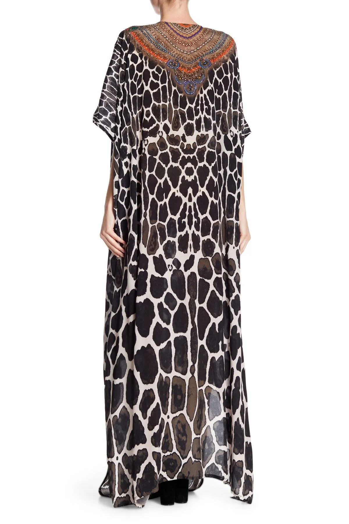 Leopard Kaftan Dress