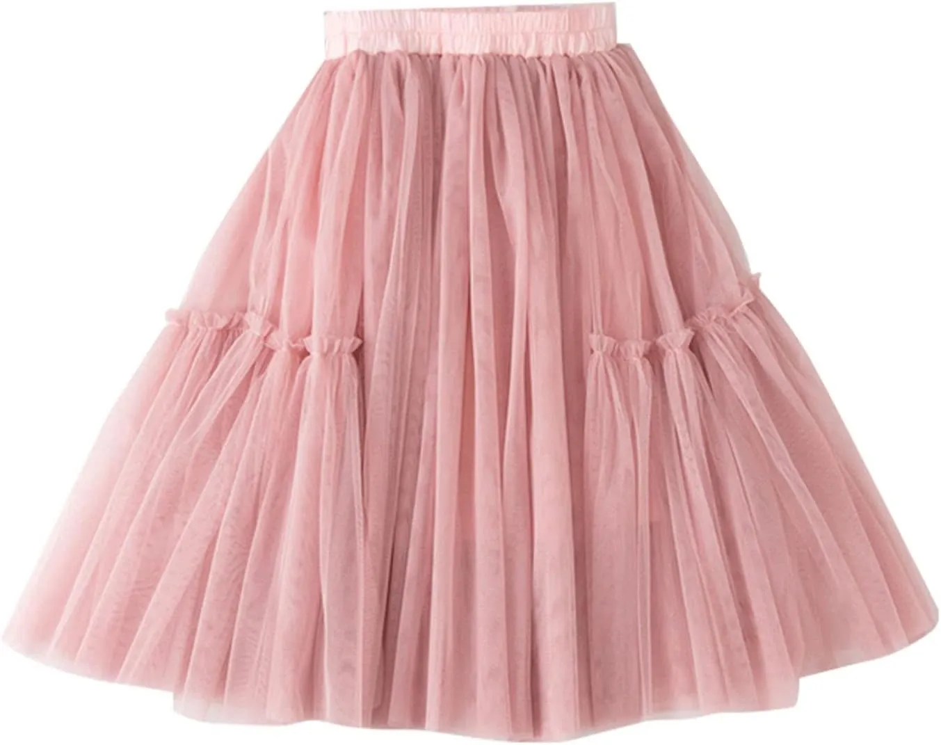 Little Child Girls Long Skirt Girls Tiered Ruffle Maxi Skirts Girls Soft Fluffy Skirt Party Girl Skirt Ruffle