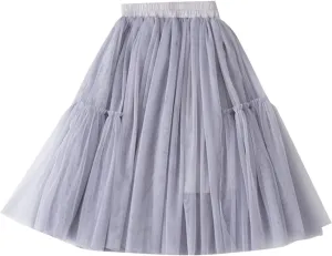 Little Child Girls Long Skirt Girls Tiered Ruffle Maxi Skirts Girls Soft Fluffy Skirt Party Girl Skirt Ruffle