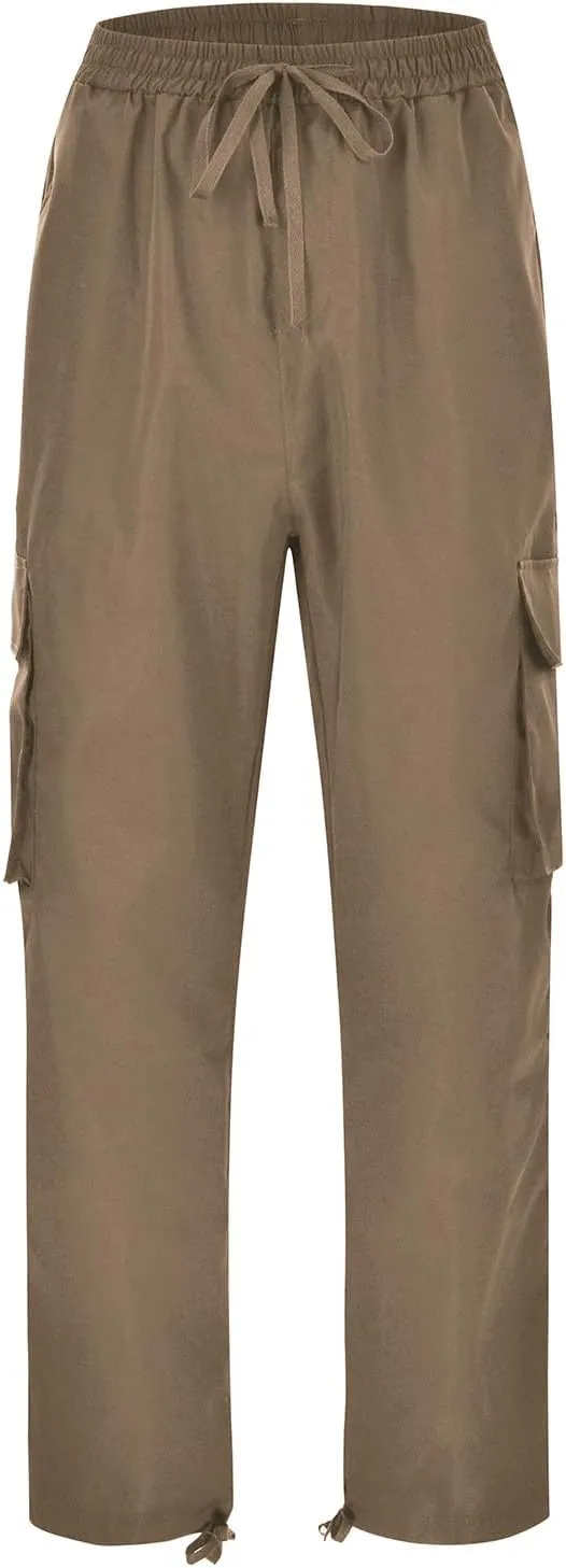 Men's 2025 Summer Casual Cargo Sweatpants, Loose Fit Waist Drawstring Joggers Tactical Pants for Men with Multi Pockets