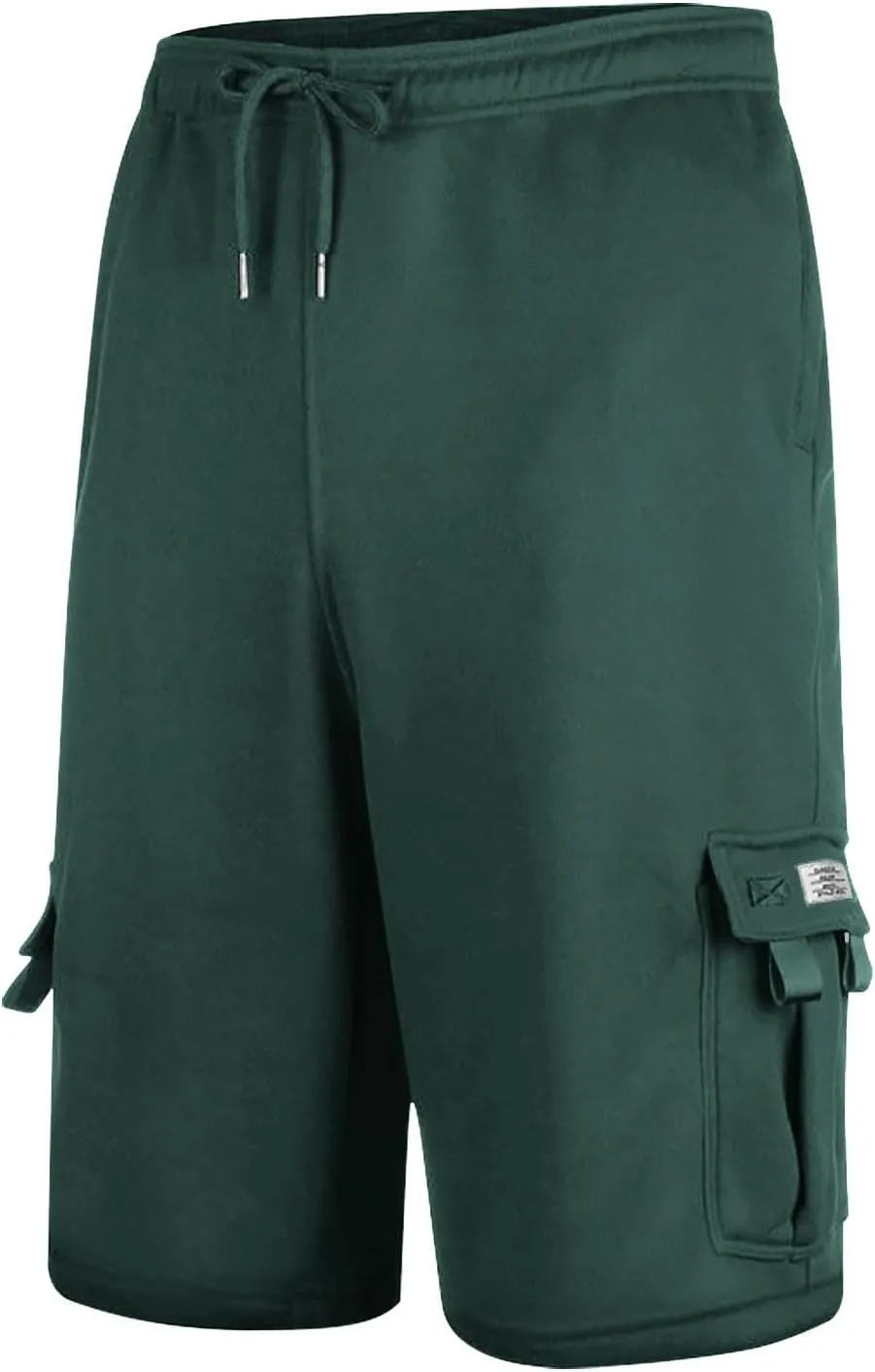 Mens Cargo Sweat Shorts Casual Drawstring Elastic Waist Athletic Workout Gym Jogger Shorts with Multi Pockets