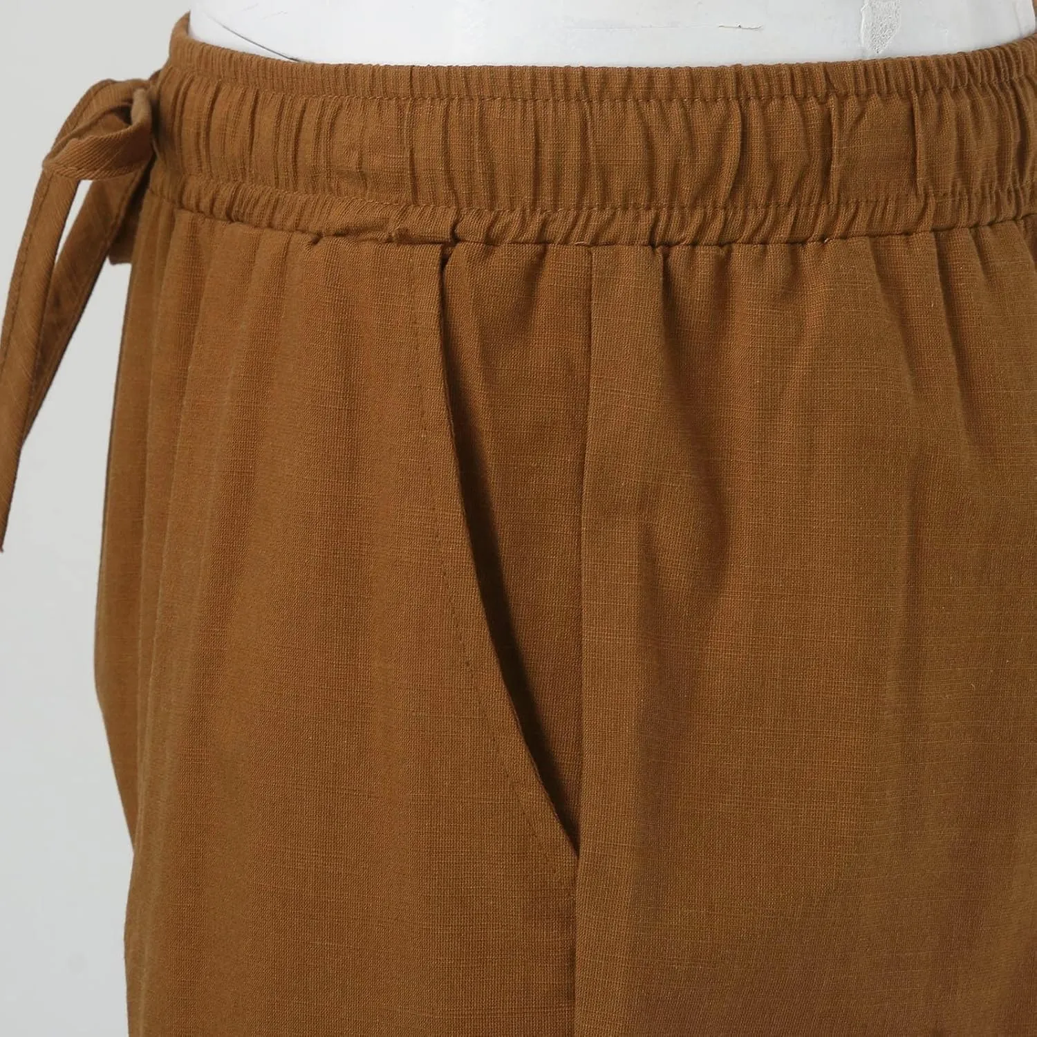 Mens Linen Cotton Casual Trousers 2024 Summer Resort Wear Beach Pants for Men Lightweight Elastic Waist Cruise Slack