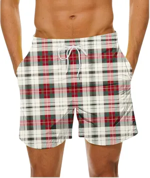Mens Lounge Shorts Fashion Plaid Bottoms Elastic Waist Big and Tall Casual Summer Beach Shorts with Pockets