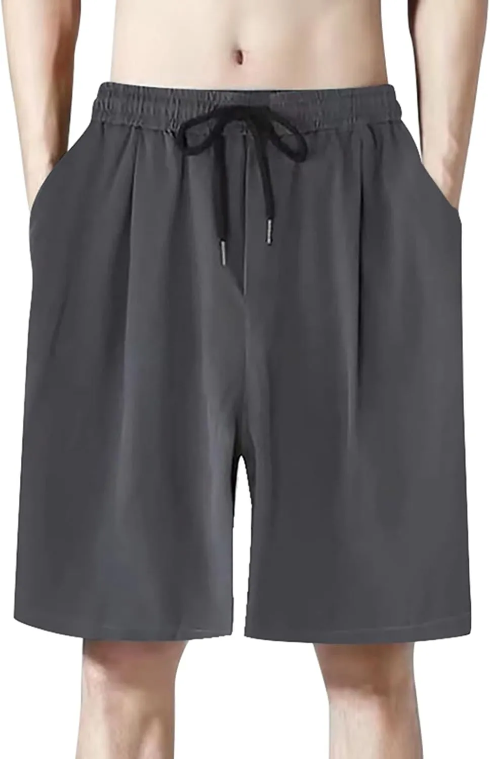 Men's Micro Modal Casual Shorts Athletic Lounge Bottoms Lightweight Running Workout Gym Shorts with Pockets